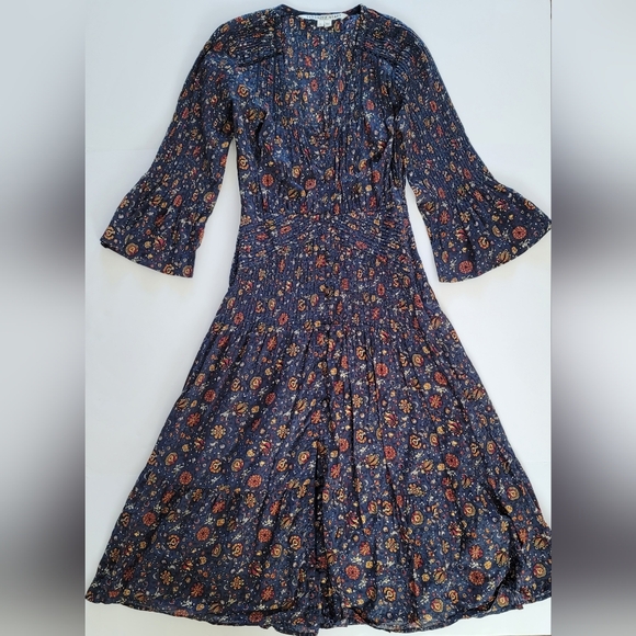 Veronica Beard Shireen Floral Print Midi Dress, Size 2 - Picture 4 of 15